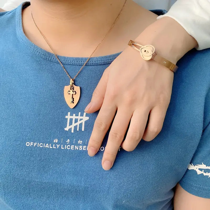 Pulsera de pareja de acero inoxidable